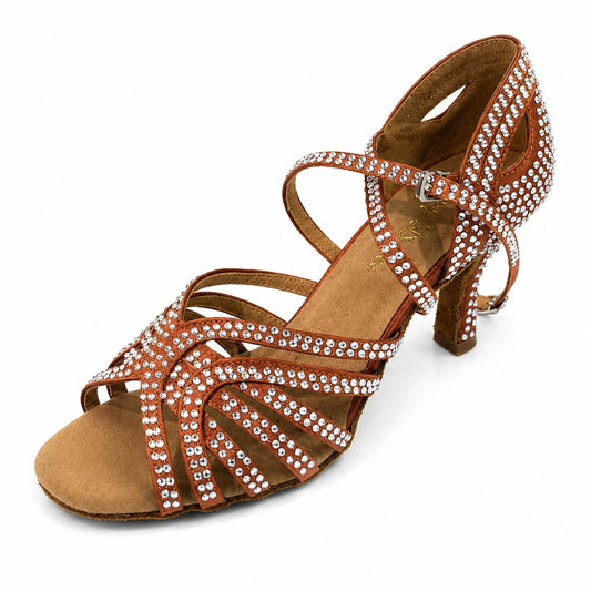 Sparkling Rhinestone Latin Dance Shoes