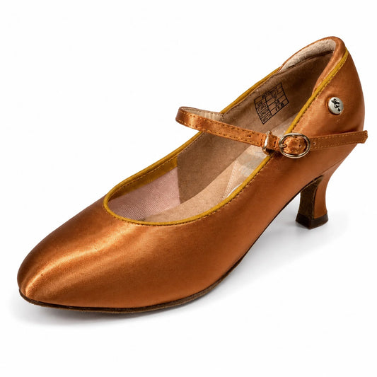 ADS Bronze Satin Ballroom Dance Shoes 5024