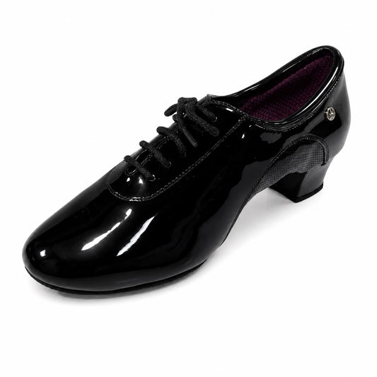 ADS Men's Black Patent Shoes with Red Interior 3019